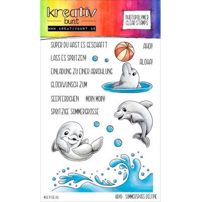 kreativbunt Clear Stamps - Sommerspaß Delfine